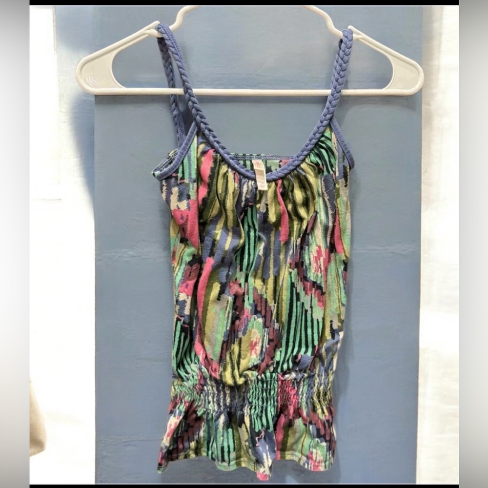 Xhilaration Pink and Green Camisole SMALL